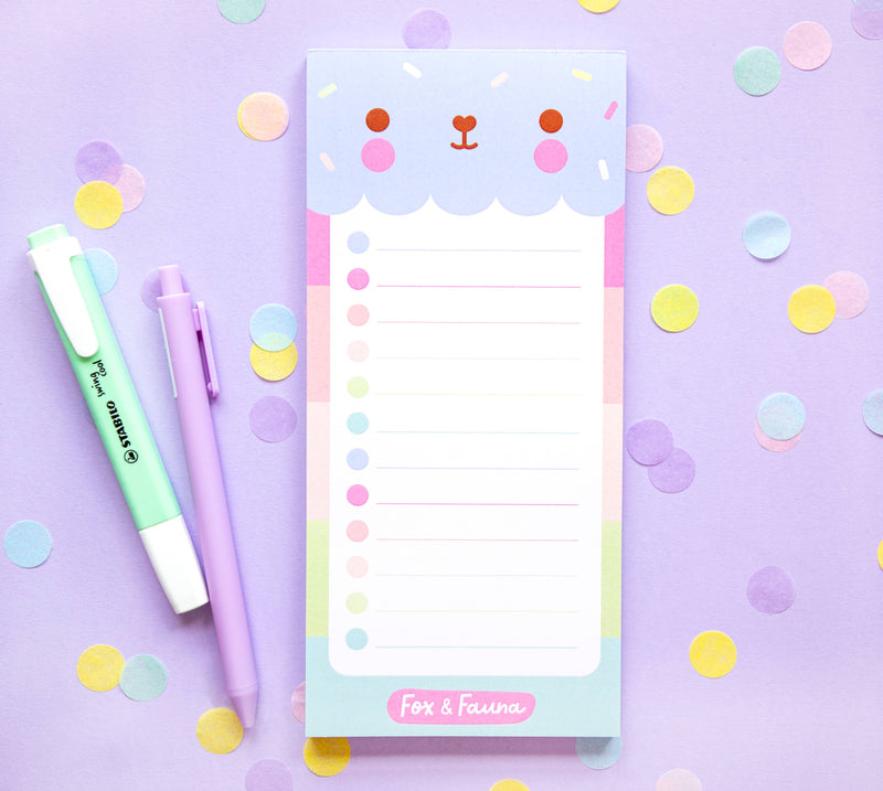 Ice Cream Dreams To do List Tall Notepad