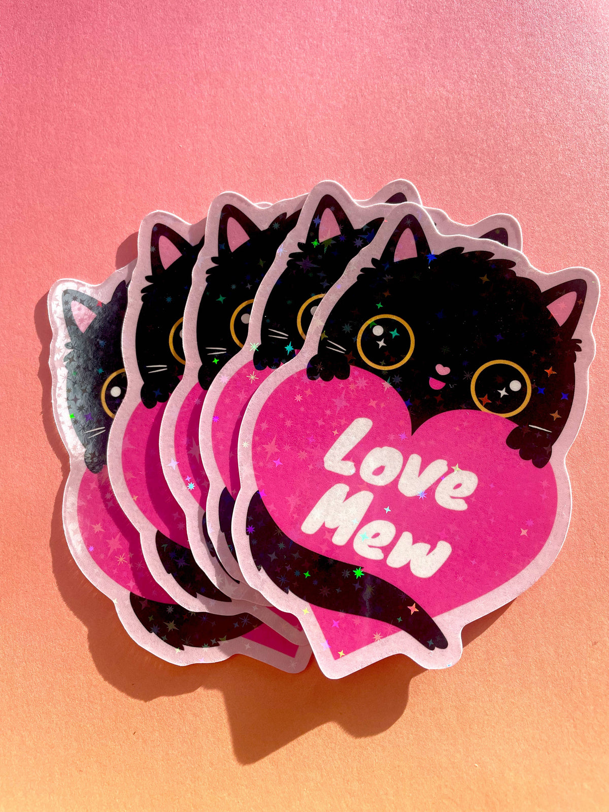 Love Mew Sparkly Sticker