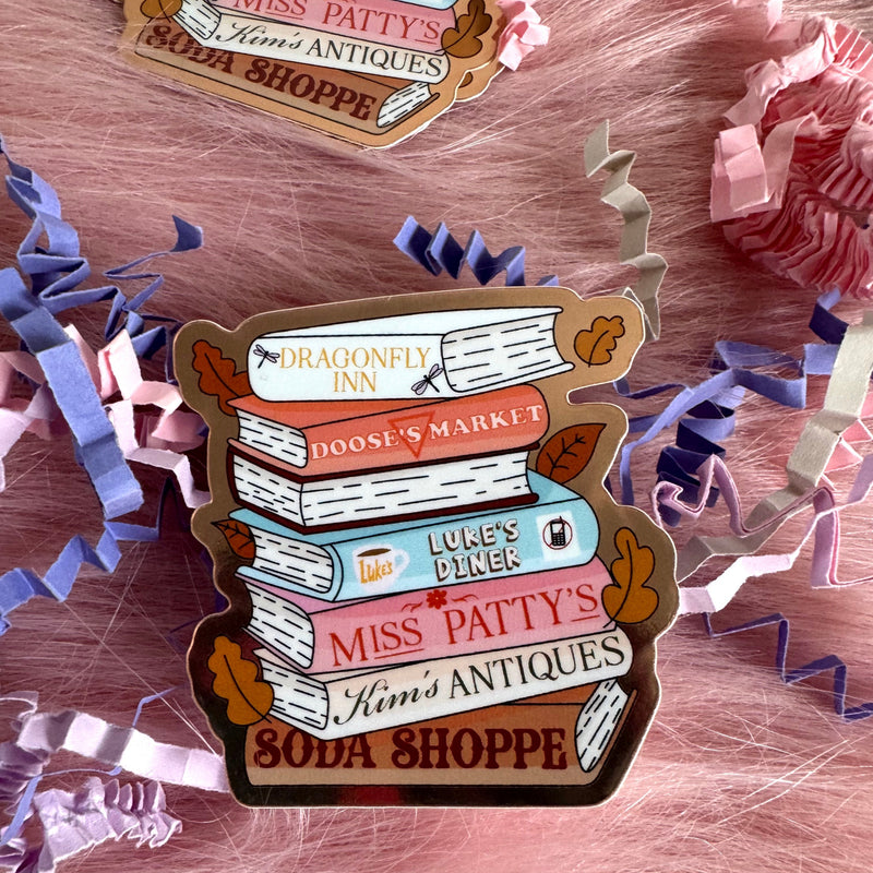 Gilmore Girls Book Stack Sticker