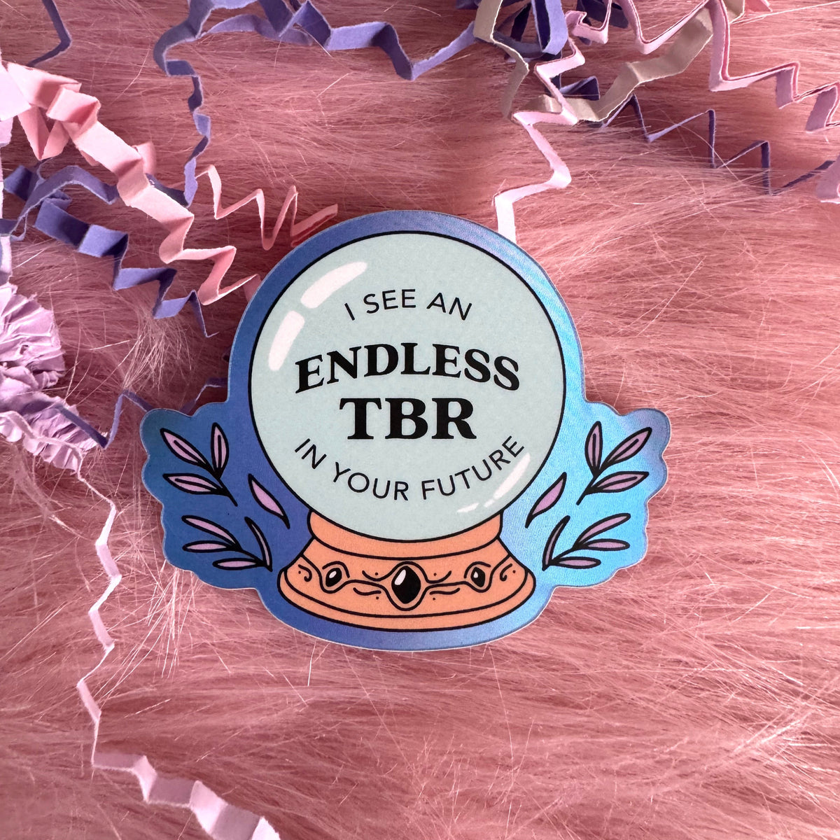 Endless TBR Crystal Ball Sticker