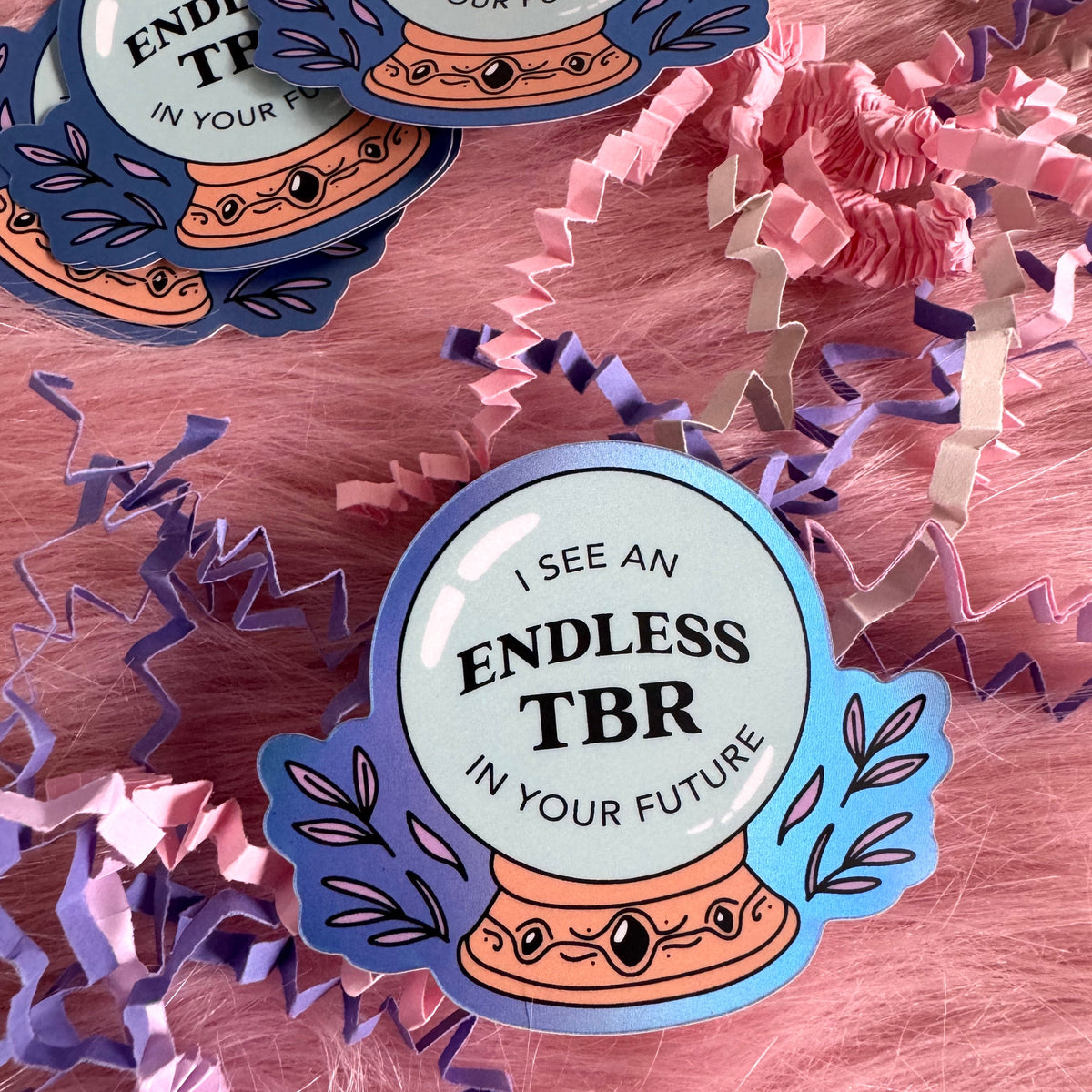 Endless TBR Crystal Ball Sticker