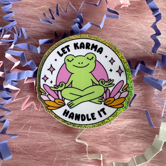 Good Karma Frog Sticker